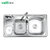 华帝卫浴 厨房双槽水槽套装 304不锈钢带刀架大容量洗菜盆  H-A3003-B.1第3张高清大图