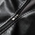 龙中龙 外套男士秋冬季潮流机车衣服加绒加厚软皮衣夹克(黑色 4XL)第4张高清大图