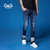 G&G男装新品春季迷彩印花男士牛仔裤直筒宽松迷彩裤牛仔长裤薄款(蓝色 34)第3张高清大图