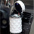 石家垫 汽车烟灰缸车载烟灰缸led灯车用烟灰缸时尚钻石切面耐高温(白色)第2张高清大图