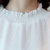 VEGININA 灯笼袖甜美雪纺衫长袖打底衫 D6092(白色 S)第4张高清大图