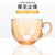 冲泡藕粉的碗玻璃杯耐热防爆耐高温早餐杯燕麦咖啡盖带勺子大容量(茶色款【480ML钢化可微波】两杯)第5张高清大图
