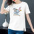 【灵薇雅】夏季韩系100%纯棉小飞象卡通印花宽松圆领短袖T恤衫D7195(砖红色 M)第2张高清大图