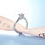 CRD克徕帝珠宝 见证爱 优雅直臂四爪钻戒 求婚结婚钻石戒指 G0687F第2张高清大图