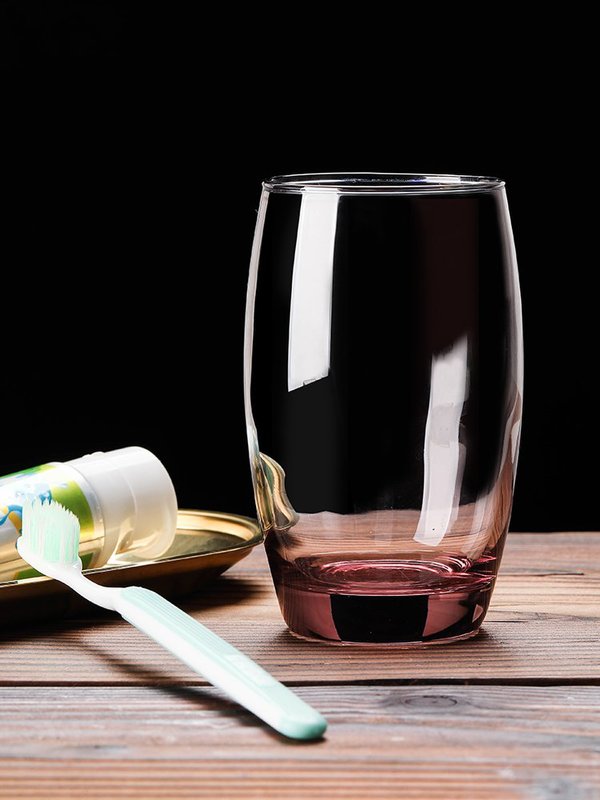 简约家用玻璃洗漱杯透明情侣刷牙杯子一对酒店牙刷漱口套装ins风高款