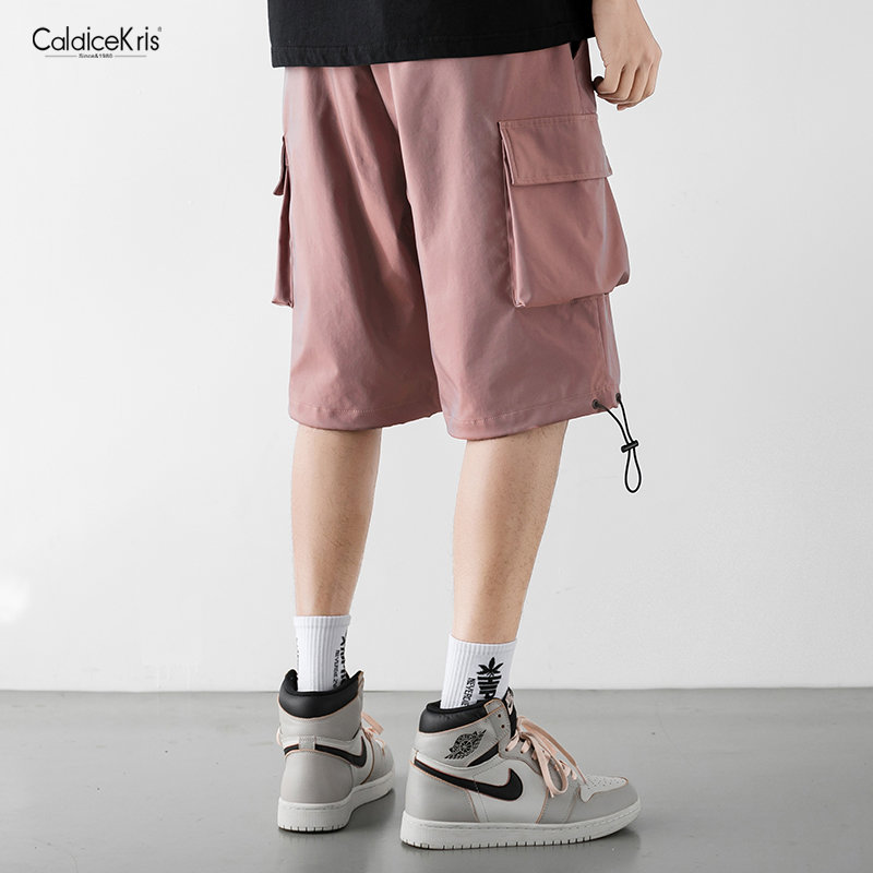 caldicekris中国ck立体口袋炫彩潮流工装短裤男ckg2504蓝色xl