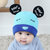 秋冬季婴儿帽子秋冬保暖套头帽韩版新生儿胎帽宝宝帽0-3-6-12个月(深蓝色)第4张高清大图