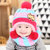 秋冬婴儿帽子围脖套装1-2岁毛线帽围巾男女宝宝帽子0-3-6-12个月(米色)第4张高清大图