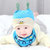 春秋冬新生儿胎帽初生儿女童宝宝套头棉帽男童婴儿帽子12个月(姜黄色)第2张高清大图