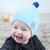 牛奶朋友新生儿春秋冬季胎儿帽男女儿童帽子毛线帽婴儿帽子(灰色 均码0-15个月（40-48CM）)第5张高清大图