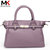 莫尔克（MERKEL）新款欧美时尚女包头层牛皮铂金包手提斜挎包包杀手包(紫色)第2张高清大图