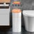 智能垃圾桶家用感应式厕所卫生间厨房客厅夹缝带盖大容量自动电动kb6(充电款特大号15L-橙(智能感应+20)第5张高清大图