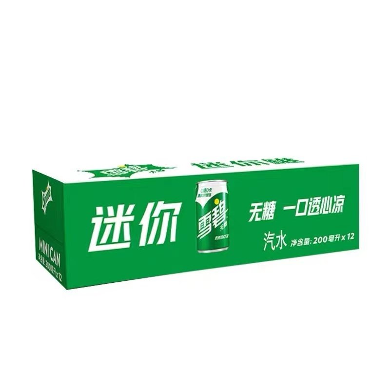 【无糖】雪碧 sprite 零卡 迷你罐 摩登罐 200ml*12罐 整箱装
