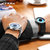 时诺比创意概念手表学生情侣表石英防水运动电子表(蓝白 钢带)第2张高清大图