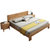 美天乐 北欧全实木床1.5m1.8米双人床现代简约日式风格床软靠婚床(1.5*2米胡桃色 床)第5张高清大图