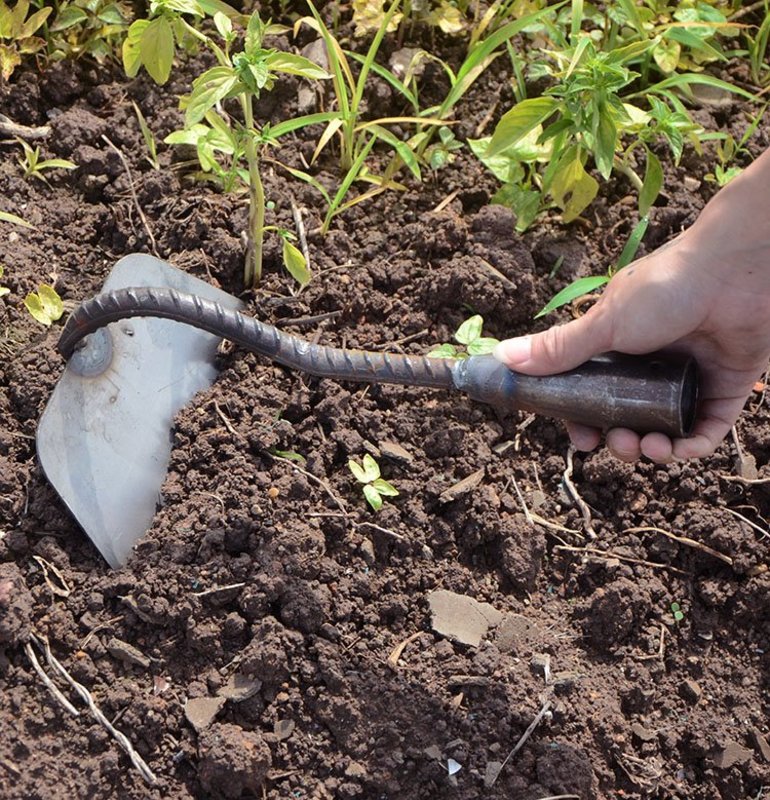 家用小型园艺户外农具农用工具除草挖土种菜种花两用开荒锄头神器小号