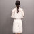 OopsCiah 春夏女装优雅知性水墨印花连衣裙 90105(白色 S)第3张高清大图