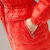 鸭鸭2017秋冬新款女装连帽纯色加厚修身羽绒服女长款休闲潮B-2571(红色 170)第4张高清大图