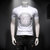欧洲站美杜莎夏季2020新款潮流牌男士丝光棉烫钻短袖T恤大码体恤3.(2XL 白)第3张高清大图