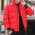 2021新款棉衣男士外套棉袄秋冬季男装潮流短款加厚休闲棉服(红色 XL)第2张高清大图