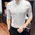 夏季男衬衣格子复古休闲7分袖衬衫男短袖修身韩版青年潮流格子衫(13件 均码)第3张高清大图