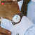 瑞士原装进口艾戈勒agelocer手表 文艺范轻薄时尚男士机械表 皮带男表 瑞士手表 时尚潮流男表 简约女表 情侣表(1102A9)第5张高清大图