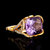国美黄金  18K金紫水晶戒指 豪华镶嵌第3张高清大图