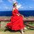 马尔代夫沙滩裙超仙女夏2019海边度假一字肩长裙普吉岛泰国连衣裙(L 红色)第2张高清大图