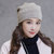 677888帽子女冬天韩版潮时尚针织帽护耳毛线针织帽套头帽(卡其色 弹力均码)第4张高清大图