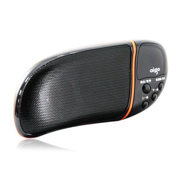 爱国者（aigo）芒果U261 便携音箱 黑色（音乐 FM调频 冷光屏 阳光下清晰显示数字）