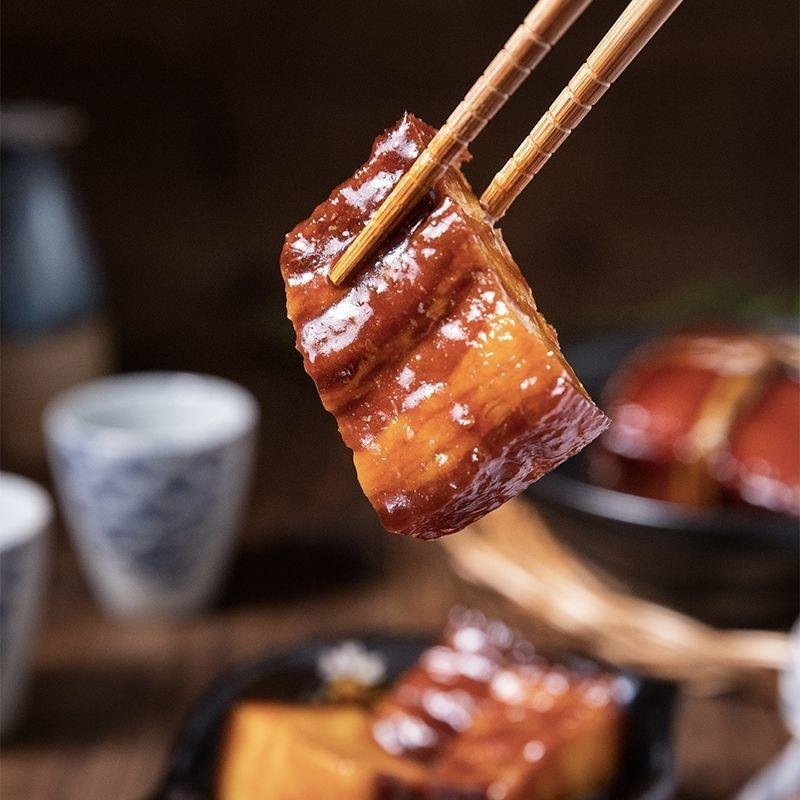 東坡肉紅燒肉200真空即食滷味熟食年貨送禮禮盒下酒菜產三珍齋荷葉全