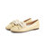 森达2021秋季新款商场同款甜美蝴蝶结舒适平底女单鞋3WU01CA1(黄色 40)第6张高清大图