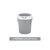 圆形弹盖按压式垃圾桶 手提厨房卫生间垃圾桶 家居带盖桌面垃圾捅(大号灰色)第6张高清大图