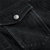 【时尚牛仔】经典纽扣贴袋水洗质感休闲夹克外套(黑色 175)第3张高清大图