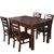 木巴现代中式实木餐桌椅组合 组装4人小户型橡胶木长方形饭桌(胡桃色一桌四椅CZ180+YZ370 默认)第5张高清大图