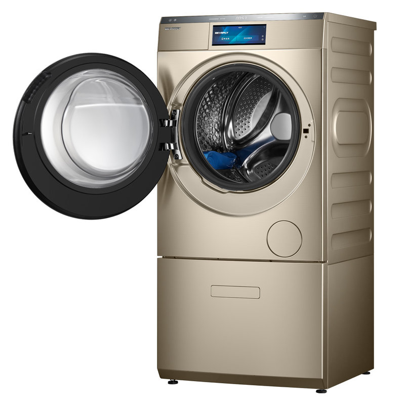 小天鹅littleswanbvl2d120tg612公斤滚筒洗衣机比佛利摩卡金