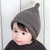 牛奶朋友新生婴儿男女童可爱保暖针织毛线帽宝宝帽子秋冬(米色 均码48-50CM（6-36个月）)第4张高清大图