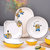 小黄人陶瓷碗碟可爱儿童餐具家用套装学生吃饭碗盘创意面碗大汤碗(4.25英寸圆碟2个装 默认版本)第3张高清大图