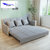 TIMI 现代简约沙发床 可折叠沙发 现代两用沙发 多功能沙发(柠檬黄 1.63米带储物沙发床)第2张高清大图