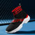茂足童鞋2031 童鞋2021年新款 网面透气运动鞋子 高弹儿童鞋(黑红色 34)第2张高清大图