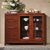 御品工匠现代中式简约时尚家具北欧乌金木色餐柜 实木餐边柜K0816(1.2米餐边柜（板木）)第2张高清大图