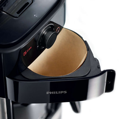 飞利浦（PHILIPS） HD7761  咖啡机 家用美式全自动预约零等待冲煮防滴漏豆粉两用一体式咖啡研磨机(黑色)