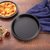 披萨盘家用加厚不沾6寸8寸9寸10寸pizza烤盘烘焙模具套装工具烤箱(加厚7英寸盘（黑色）)第2张高清大图