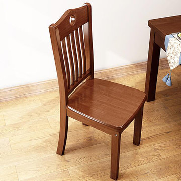 兴淮家具  现代简约餐厅座椅 家用靠背实木餐椅书桌椅办公椅子 HH-CY401(胡桃色 木质)