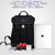 澳洲袋鼠男士双肩包背包帆布青年休闲大容量旅行包书包健身包男(黑色)第3张高清大图