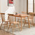 家逸 实木餐桌餐桌椅组合饭桌方桌吃饭桌子长方形家用小户型北欧(9)第3张高清大图