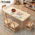 幼儿园实木桌子椅子组合儿童桌椅套装书桌学习桌积木游戏桌写字桌(圆桌+2椅)第2张高清大图