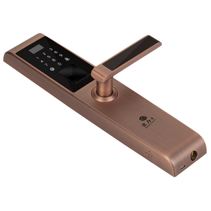 豪力士 d3668f 智能门锁 红古铜 锌合金一体成型 超b级安全锁芯