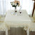 木儿家居桌布布艺田园长方形小桌布蕾丝餐桌垫椅垫套装茶几 简约(海洋之心 110*110cm)第2张高清大图