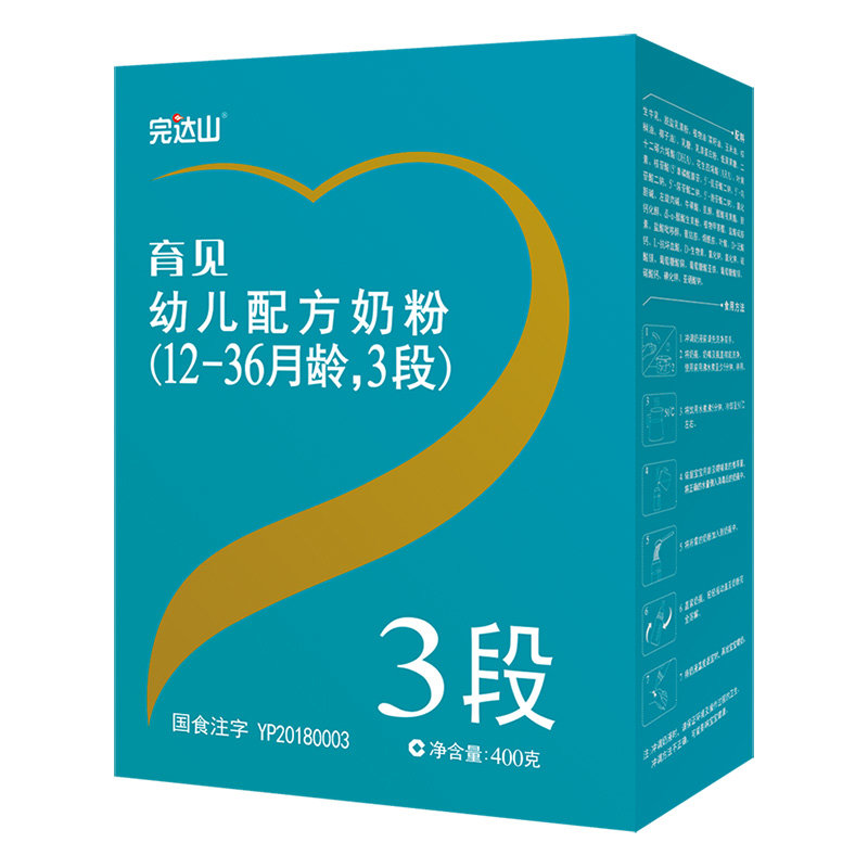 完达山 育见 育儿康幼儿奶粉3段 盒装 400g